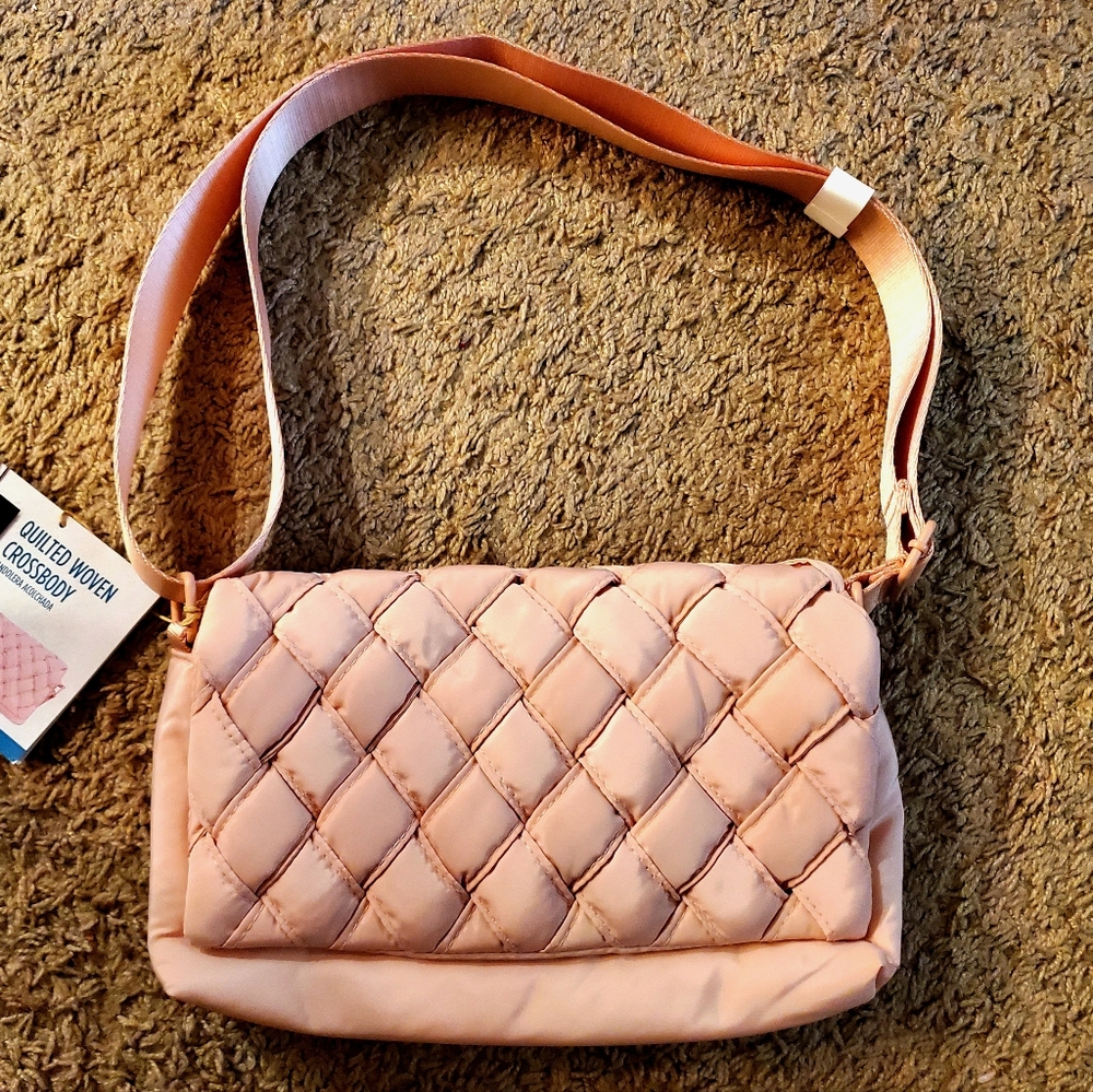 *NWT* Quilted Blush Pink Crossbody Purse